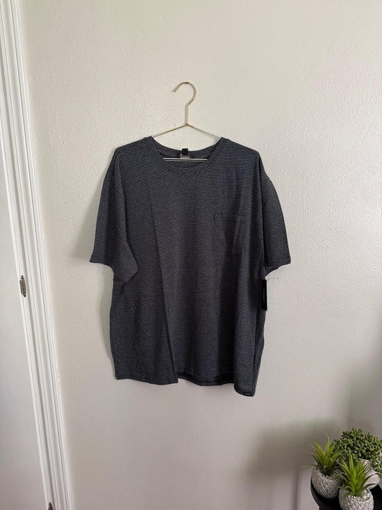Liverpool Other - Liverpool Men's XXL Short Sleeve Crewneck Pocket Tee - Charcoal/Blue Microstripe